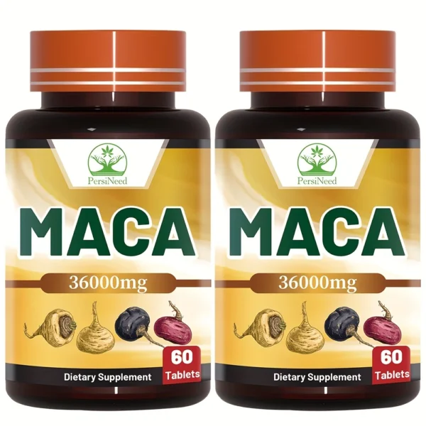 Organic Maca Root Powder Capsules 1000 mg With Ginseng Dietary Supplement - Image 4