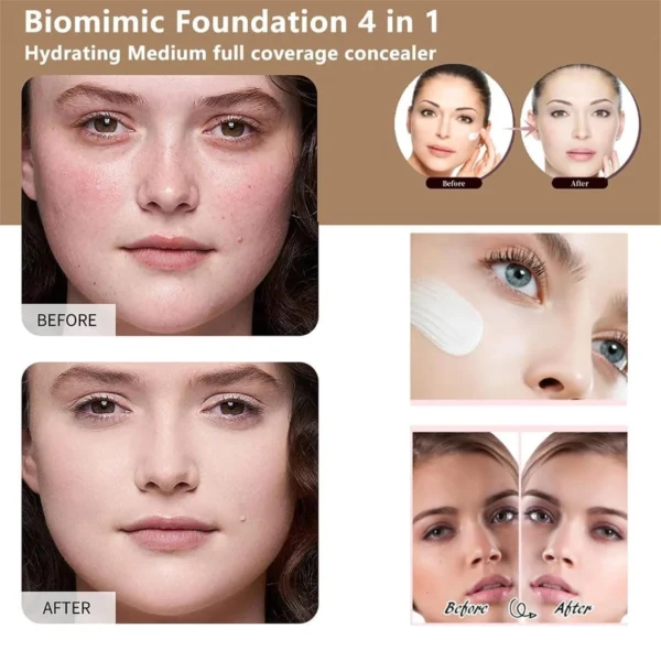 4-in-1 Light Spectrum Foundation - Waterproof, SPF 50+, Full Coverage - Image 3