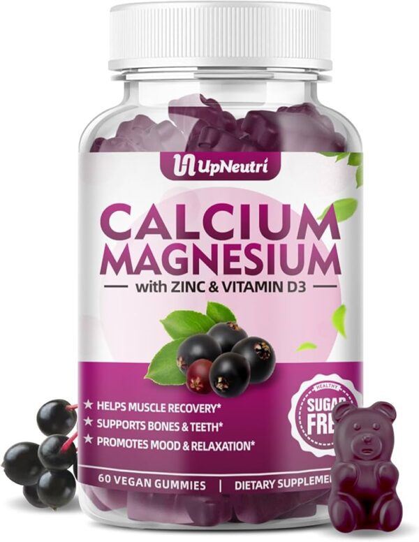 Pure Black Calcium Magnesium Gummies Double Strength Immune Support Gummy