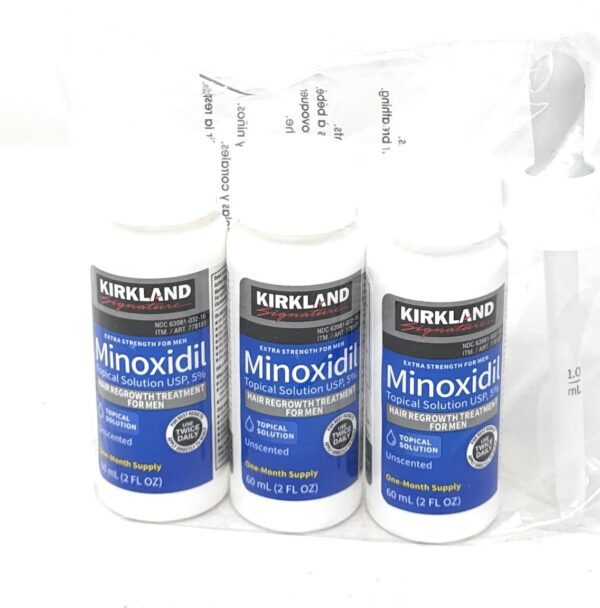Kirkland Minoxidil 5% Extra Strength Liquid Hair Loss 1,3,4 6, 12-Months' Supply - Image 3