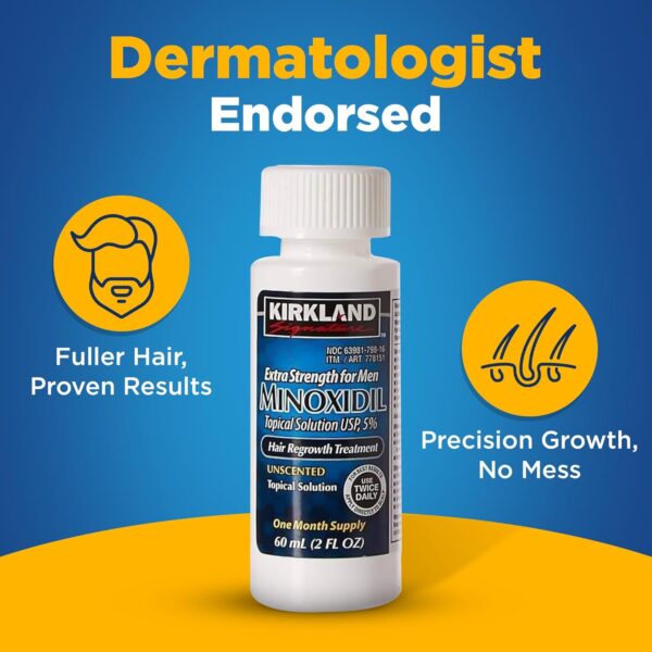 Kirkland Minoxidil 5% Extra Strength Liquid Hair Loss 1,3,4 6, 12-Months' Supply - Image 5