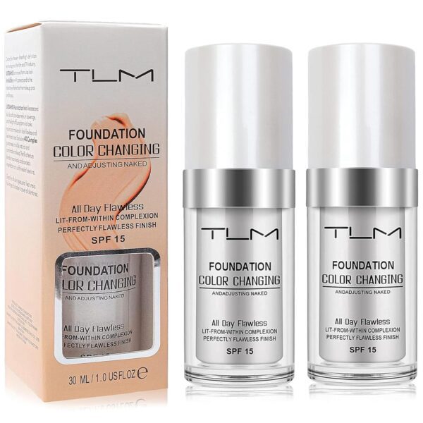TLM Color Changing Foundation - SPF 15, Full Coverage, Color Correction & - Image 5