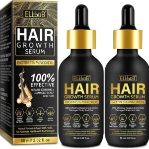 5% Minoxidil Hair Growth Oil with Biotin - For Men & Women, 2.02 Fl. Oz -