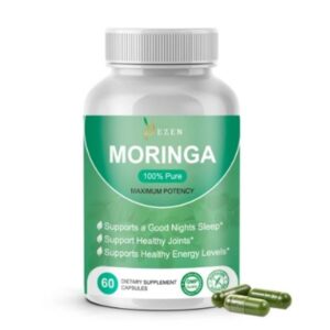 Moringa Powder Capsules Pure Nutrient Rich Natural Green Antioxidant Super