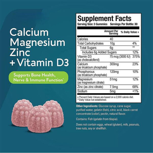 Calcium Magnesium Gummies with Vitamin D3 Supports Bone Health - Image 4