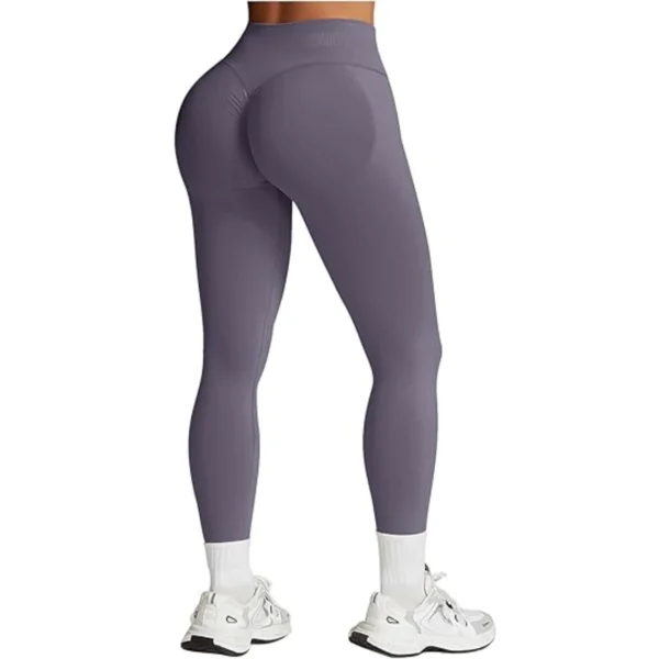 Impact DFYNE Seamless Women Solid Waist Yoga Pants Three-section Waist - Image 19