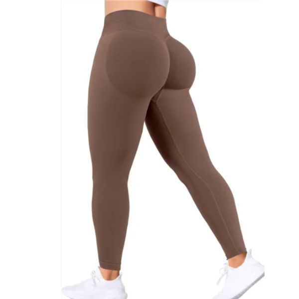 Impact DFYNE Seamless Women Solid Waist Yoga Pants Three-section Waist - Image 26