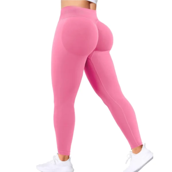 Impact DFYNE Seamless Women Solid Waist Yoga Pants Three-section Waist - Image 8