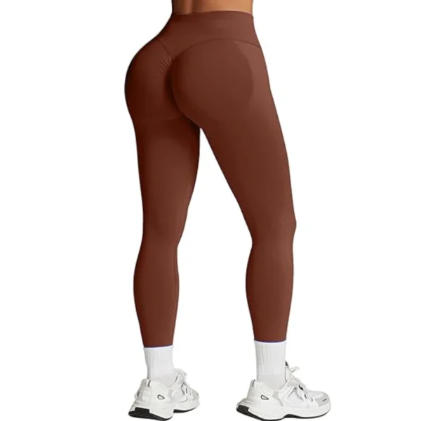 Impact DFYNE Seamless Women Solid Waist Yoga Pants Three-section Waist - Image 7