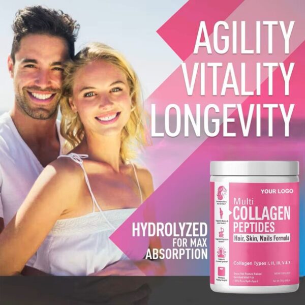 Collagen Biotin Vitamin Peptide Hydrolyzed Marine Collagen Peptides 50ml - - Image 2