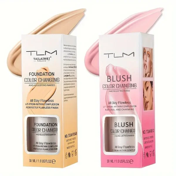 TLM Color Changing Foundation - SPF 15, Full Coverage, Color Correction & - Image 4