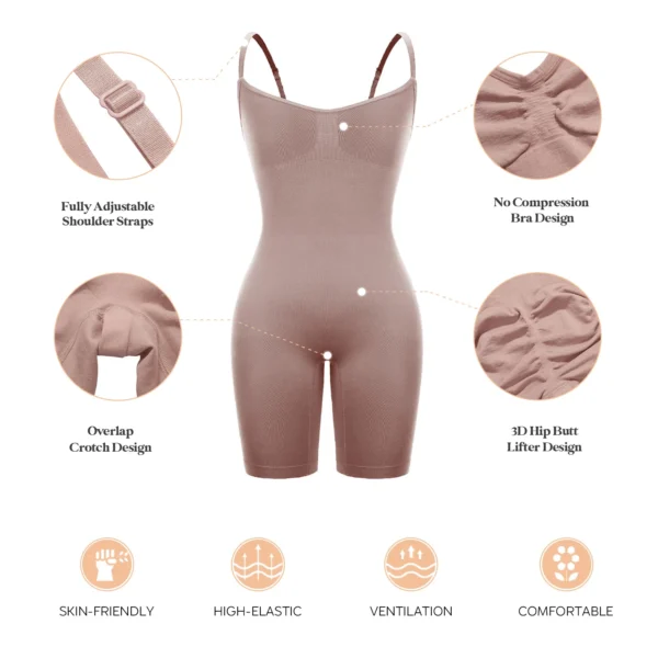 Colombianas Seamless Women Sculpting Bodysuit Push Up Butt Lifter Thigh - Image 2
