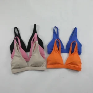 Dfyne Origin Minimal Sports Bra for Women Sexy Deep V-Neck Triangle Yoga Bra