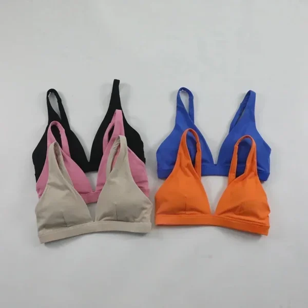 Dfyne Origin Minimal Sports Bra for Women Sexy Deep V-Neck Triangle Yoga Bra