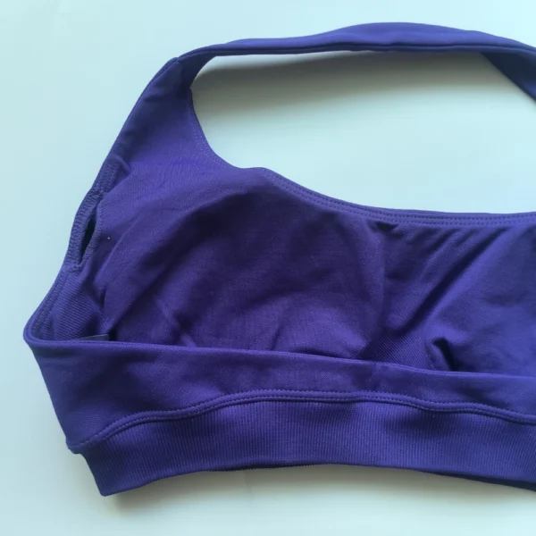Impact Sports Bra Women Seamless Halter Neck Strap Bra Padded Open Back Yoga - Image 5