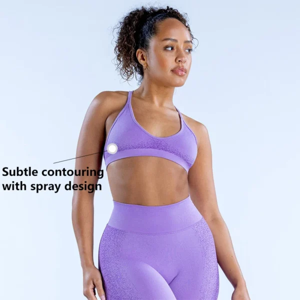 GYM DFYNE 2 Pieces Women's Seamless Yoga Shorts Sets Sportswear Sleeveless Gym - Image 4