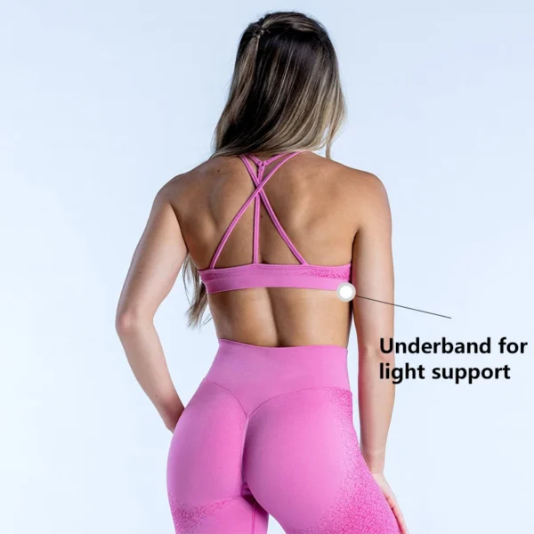 GYM DFYNE 2 Pieces Women's Seamless Yoga Shorts Sets Sportswear Sleeveless Gym - Image 2