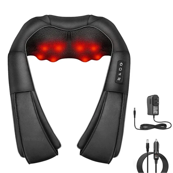 4D Shiatsu Neck and Shoulder Massager With Heat Electric Back Massagers