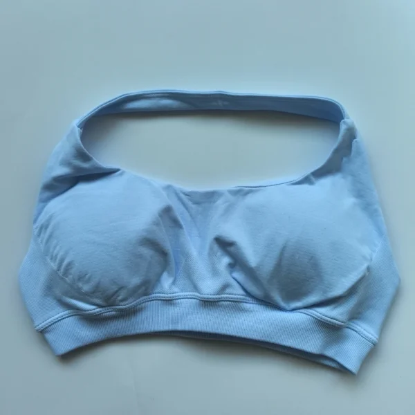 Impact Sports Bra Women Seamless Halter Neck Strap Bra Padded Open Back Yoga - Image 4