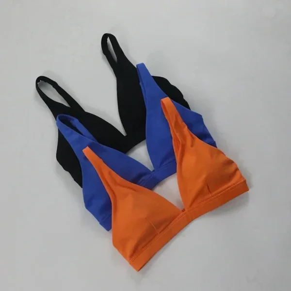 Dfyne Origin Minimal Sports Bra for Women Sexy Deep V-Neck Triangle Yoga Bra - Image 3