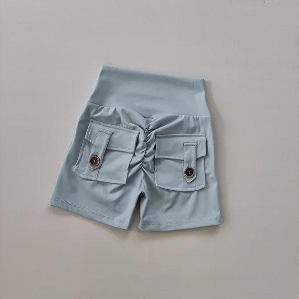 Nude High Waist Peach Hip Seamless Fitness Shorts with Pockets Women's Tight - Image 2