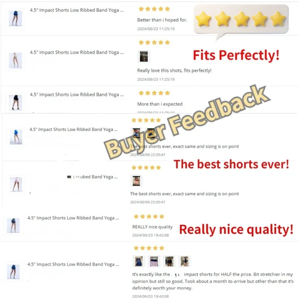 Dfyne Impact Shorts Low Ribbed Band Yoga Shorts Seamless Scrunch Bum - Image 6