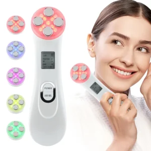 EMS Facial Lift Massager 5 Color LED Facial Beauty Device Microcurrent