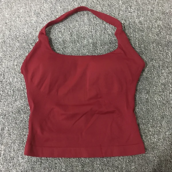 sports vest Impact Halter Top Seamless Yoga Backless Hanging Neck Sports Tank - Image 2