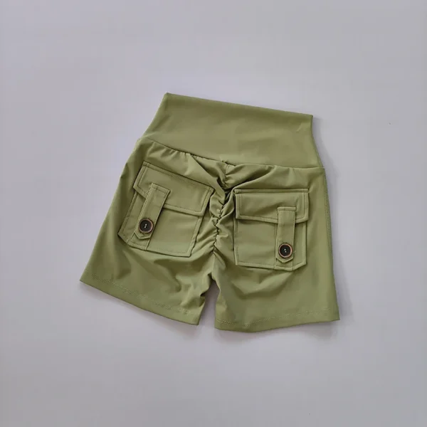 Nude High Waist Peach Hip Seamless Fitness Shorts with Pockets Women's Tight - Image 5