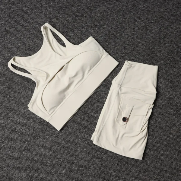 Fitness Shorts Yoga Sets Women's Tracksuit High Waist Sportswear