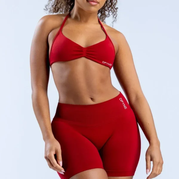 Dfyne Impact Strappy Bra Seamless Halter neck Yoga Top