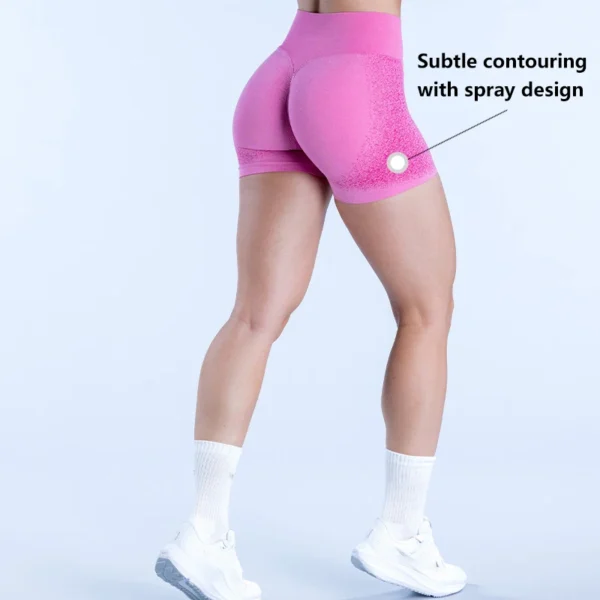GYM DFYNE 2 Pieces Women's Seamless Yoga Shorts Sets Sportswear Sleeveless Gym - Image 5