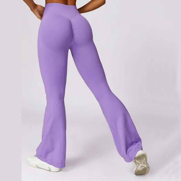 Flare Leggings Seamless Yoga Pants Women High Waist Wide Leg Pants Women Gym - Image 2