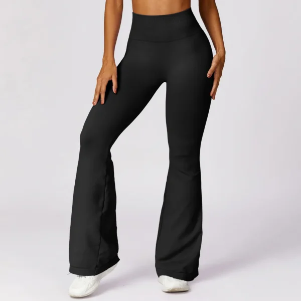Flare Leggings Seamless Yoga Pants Women High Waist Wide Leg Pants Women Gym - Image 5