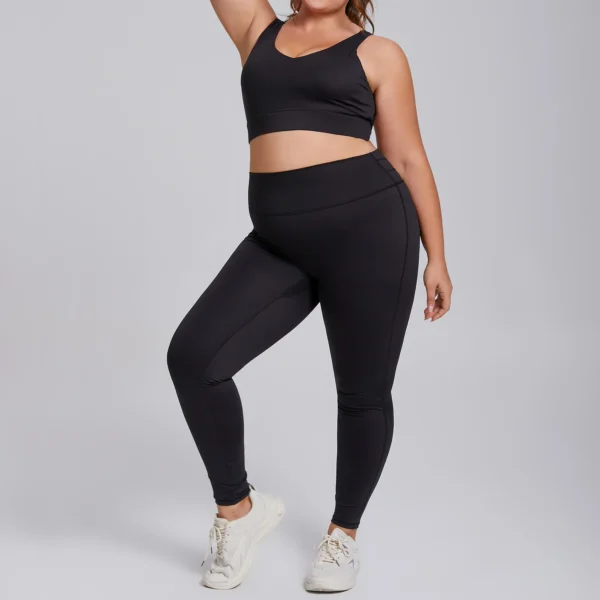 Plus Size High Stretch Yoga Leggings Women's Gym Workout Quick Dry Sports - Image 6