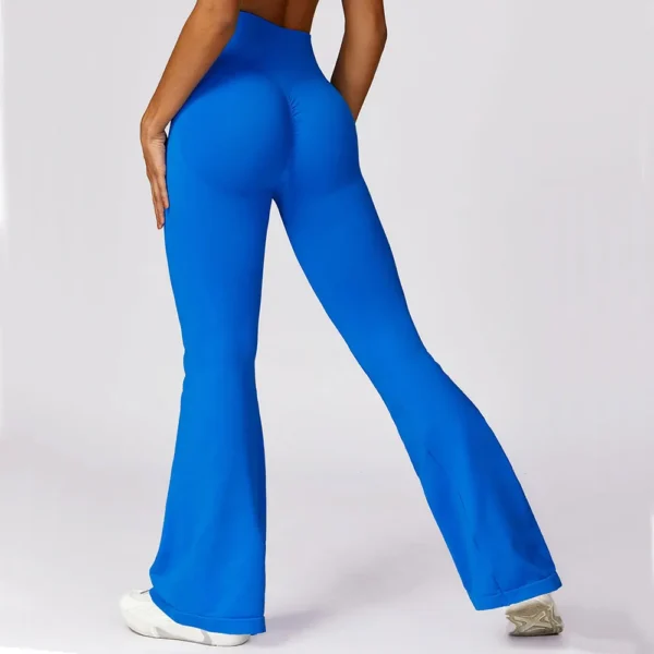 Flare Leggings Seamless Yoga Pants Women High Waist Wide Leg Pants Women Gym - Image 4
