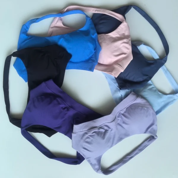 Impact Sports Bra Women Seamless Halter Neck Strap Bra Padded Open Back Yoga - Image 3