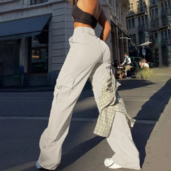 Streetwear Women's Cargo Pants Fashion High Waist Casual Multi-Pockets - Image 4