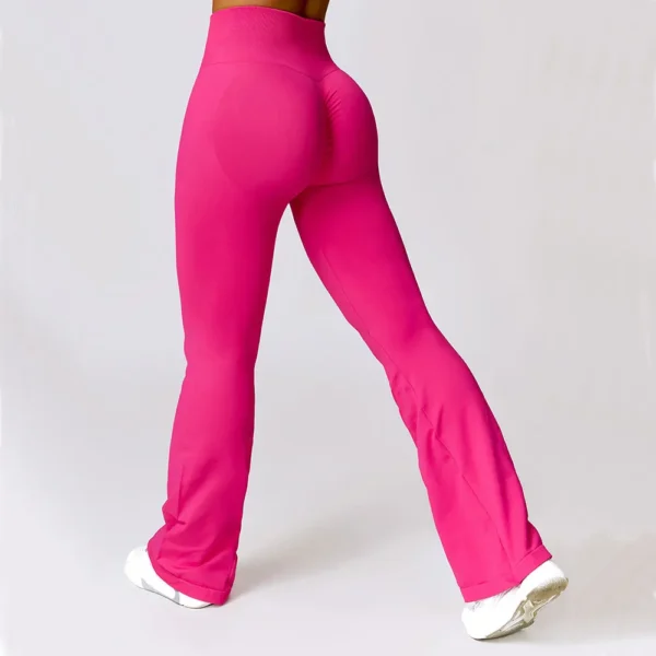 Flare Leggings Seamless Yoga Pants Women High Waist Wide Leg Pants Women Gym - Image 3