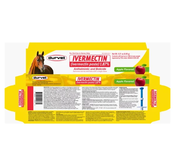 ivermectin Horse Paste 1.87% 6.08g Tubes - 3 pack