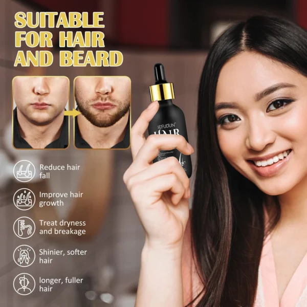 5% Minoxidil Hair Growth Oil with Biotin - For Men & Women, 2.02 Fl. Oz - - Image 3
