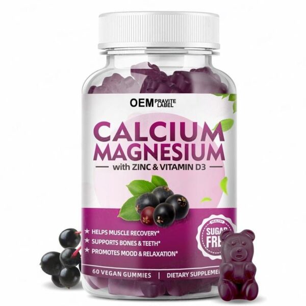 Pure Black Calcium Magnesium Gummies Double Strength Immune Support Gummy - Image 4